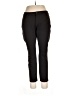 Signature Solid Black Brown Active Pants Size 14 - photo 1
