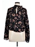 Daytrip Floral Black Long Sleeve Blouse Size L - photo 1
