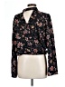 Daytrip Floral Black Long Sleeve Blouse Size L - photo 2