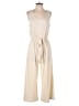 B Collection by Bobeau Solid Ivory Jumpsuit Size M - photo 1