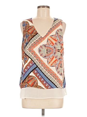 Rose + Olive Sleeveless Blouse (view 1)