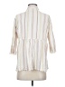 True Craft Stripes Ivory 3/4 Sleeve Button-Down Shirt Size S - photo 2