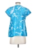 J.Crew 100% Silk Blue Short Sleeve Silk Top Size 2 - photo 2
