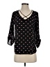 Unbranded 100% Polyester Black 3/4 Sleeve Blouse Size S - photo 1