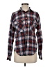 R13 Plaid Red Long Sleeve Button-Down Shirt Size S - photo 1