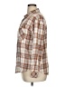 Staccato 100% Cotton Plaid Brown Long Sleeve Button-Down Shirt Size XL - photo 5