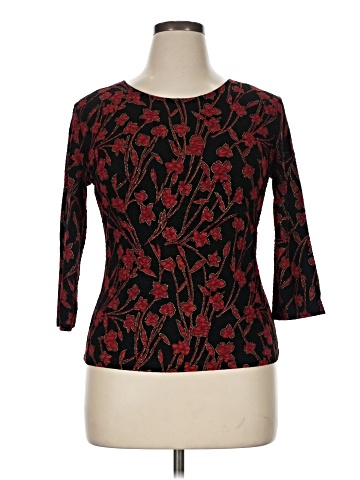 Brittany Black 3/4 Sleeve T-Shirt (view 1)