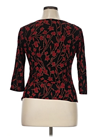 Brittany Black 3/4 Sleeve T-Shirt (view 2)