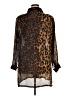 Kaktus 100% Polyester Animal Print Brown 3/4 Sleeve Blouse Size 1X - photo 2