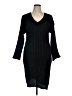 Shein Curve 100% Polyester Black Casual Dress Size 16 Plus (2) - photo 1