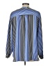 Investments 100% Polyester Stripes Blue Long Sleeve Blouse Size L - photo 2