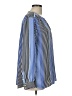 Investments 100% Polyester Stripes Blue Long Sleeve Blouse Size L - photo 4