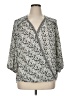 Max Studio 100% Polyester Gray 3/4 Sleeve Blouse Size 1X - photo 1