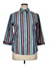 Westbound Stripes Green 3/4 Sleeve Blouse Size 14 - photo 1