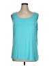 MULTIPLES Teal Sleeveless T-Shirt Size 1X - photo 1