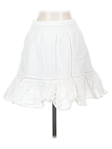 Madewell Embroidered Smock-Waist Ruffle Mini Skirt (view 1)