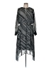 H&M 100% Polyester Chevron-herringbone Gray Casual Dress Size 8 - photo 1