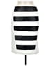 MY TRIBE 100% Leather Stripes White Leather Skirt Size M - photo 1