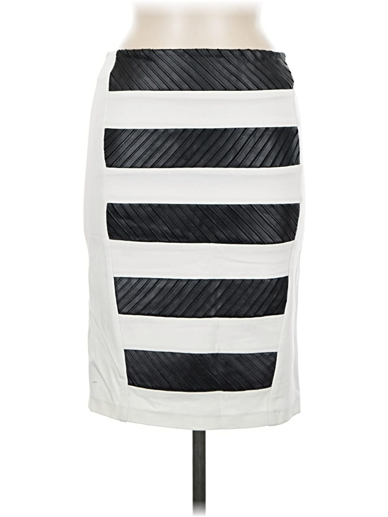 My Tribe Leather Skirt In White