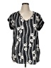 Express Outlet Black Short Sleeve Blouse Size XL - photo 1