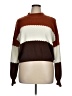 Magnolia Color Block Brown Turtleneck Sweater Size XL - photo 1