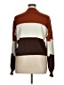 Magnolia Color Block Brown Turtleneck Sweater Size XL - photo 2