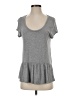 Glam Gray Short Sleeve Top Size S - photo 1