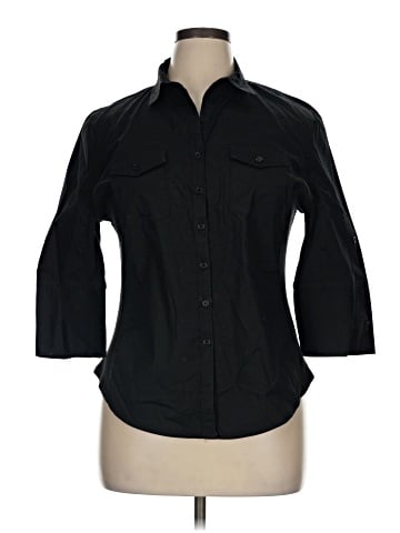 Hester & Orchard 3/4 Sleeve Button-Down Shirt (view 1)