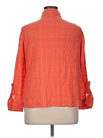 Christopher & Banks 3/4 Sleeve Button-Down Shirt (view 2)