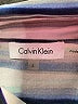 Calvin Klein 100% Polyester Stripes Silver Long Sleeve Blouse Size L - photo 7