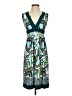 BCBG Paris Print Teal Casual Dress Size 2 - photo 1
