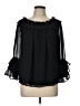 CeCe 100% Polyester Black 3/4 Sleeve Blouse Size L - photo 1