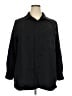 Woman Within 100% Polyester Solid Black Long Sleeve Blouse Size 18 (L) - photo 1
