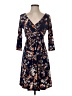 Renee C. 100% Polyester Floral Blue Casual Dress Size S - photo 1