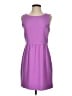 J.Crew 100% Polyester Solid Purple Casual Dress Size 4 - photo 1