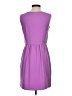 J.Crew 100% Polyester Solid Purple Casual Dress Size 4 - photo 2