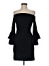 Teeze Me Solid Black Cocktail Dress Size 7 - photo 1