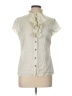 Talbots Ivory Short Sleeve Blouse Size 10 - photo 1