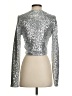 Good American 100% Polyester Metallic Silver Jacket Size Sm (1) - photo 2
