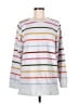 Lands' End Stripes White Sweatshirt Size M - photo 1