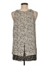 Max Studio 100% Polyester Silver Sleeveless Blouse Size M - photo 2