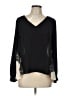 oasis 100% Polyester Black Long Sleeve Blouse Size 12 - photo 1