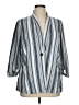 Lane Bryant Stripes Blue Blazer Size 14 - photo 1