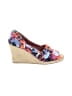TOMS Floral Purple Wedges Size 7 1/2 - photo 1