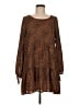 Wild Fable 100% Polyester Animal Print Brown Casual Dress Size M - photo 1