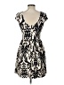 Buttons Graphic Black Cocktail Dress Size L - photo 2