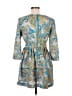H&M 100% Polyester Paisley Blue Casual Dress Size 8 - photo 2