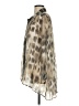 Comfy U.S.A. Animal Print Tan Long Sleeve Blouse Size S - photo 5
