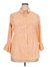Gretchen Scott Designs Stripes Orange 3/4 Sleeve Blouse Size 3X - photo 1