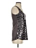 Garnet Hill Silver Sleeveless Top Size S - photo 4